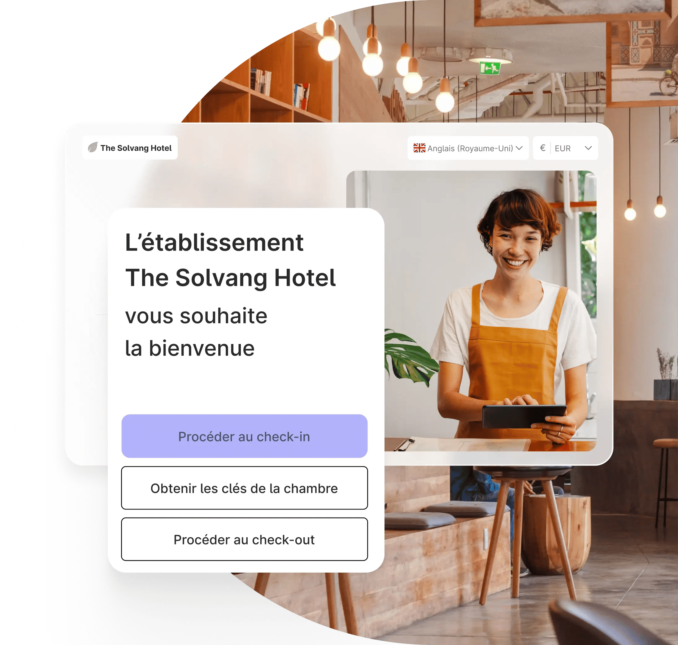 Borne de check-in en libre-service 