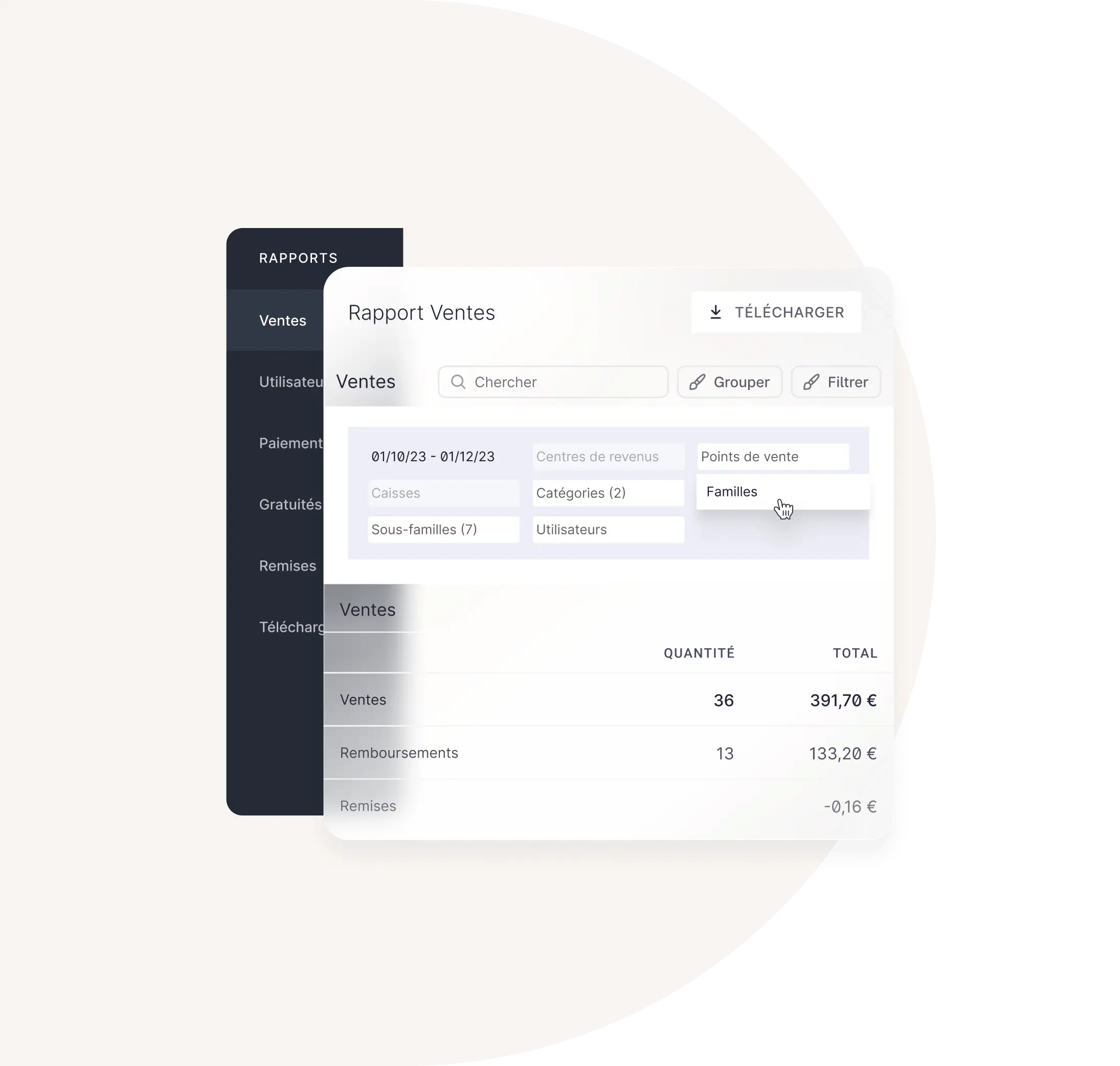 Rapports personnalisables 