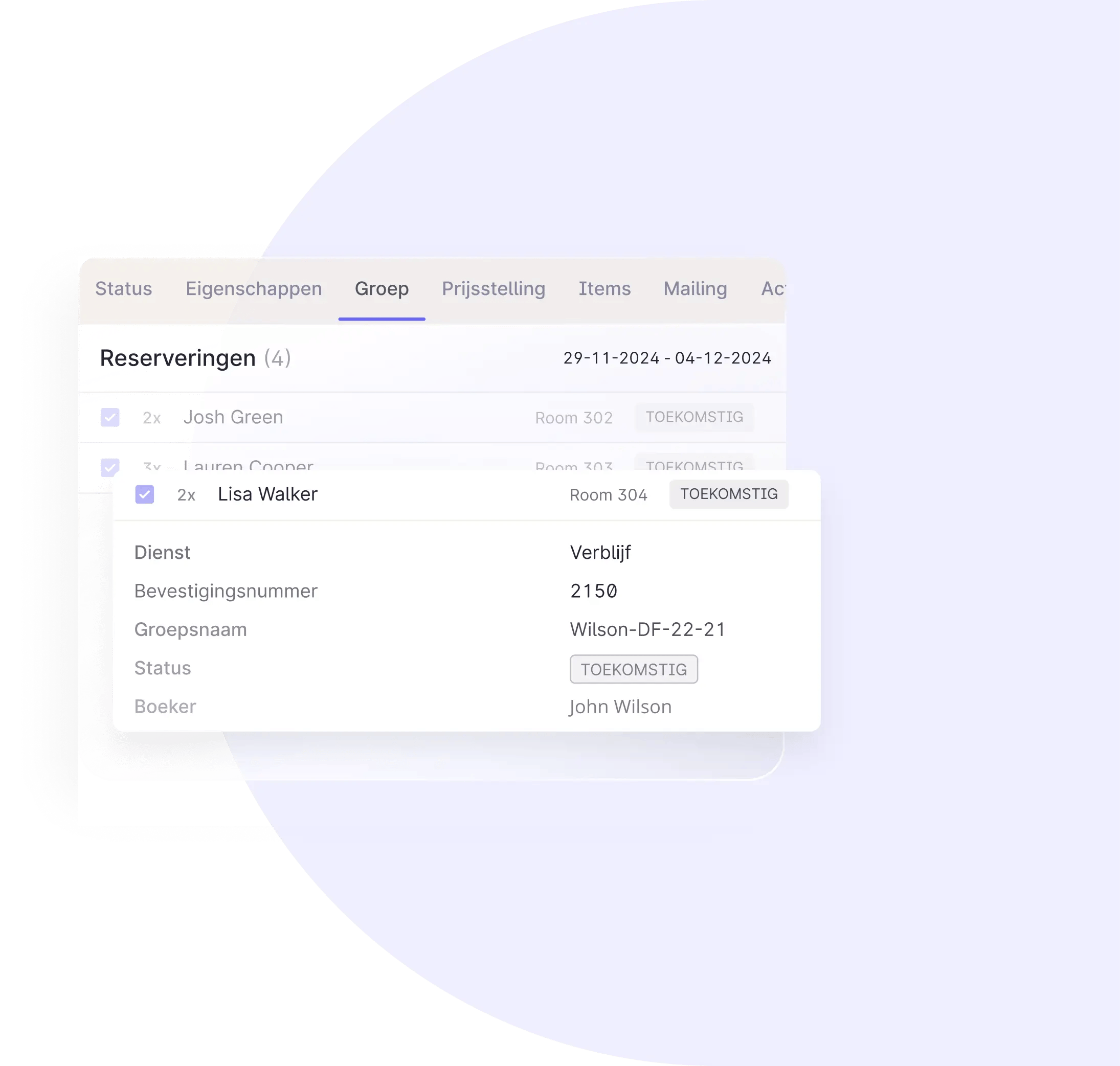 reservation management NL